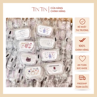 Khay đựng lens có gương Angel Eyes kèm bộ dụng cụ đeo lens (nhíp gắp lens, que đeo lens)