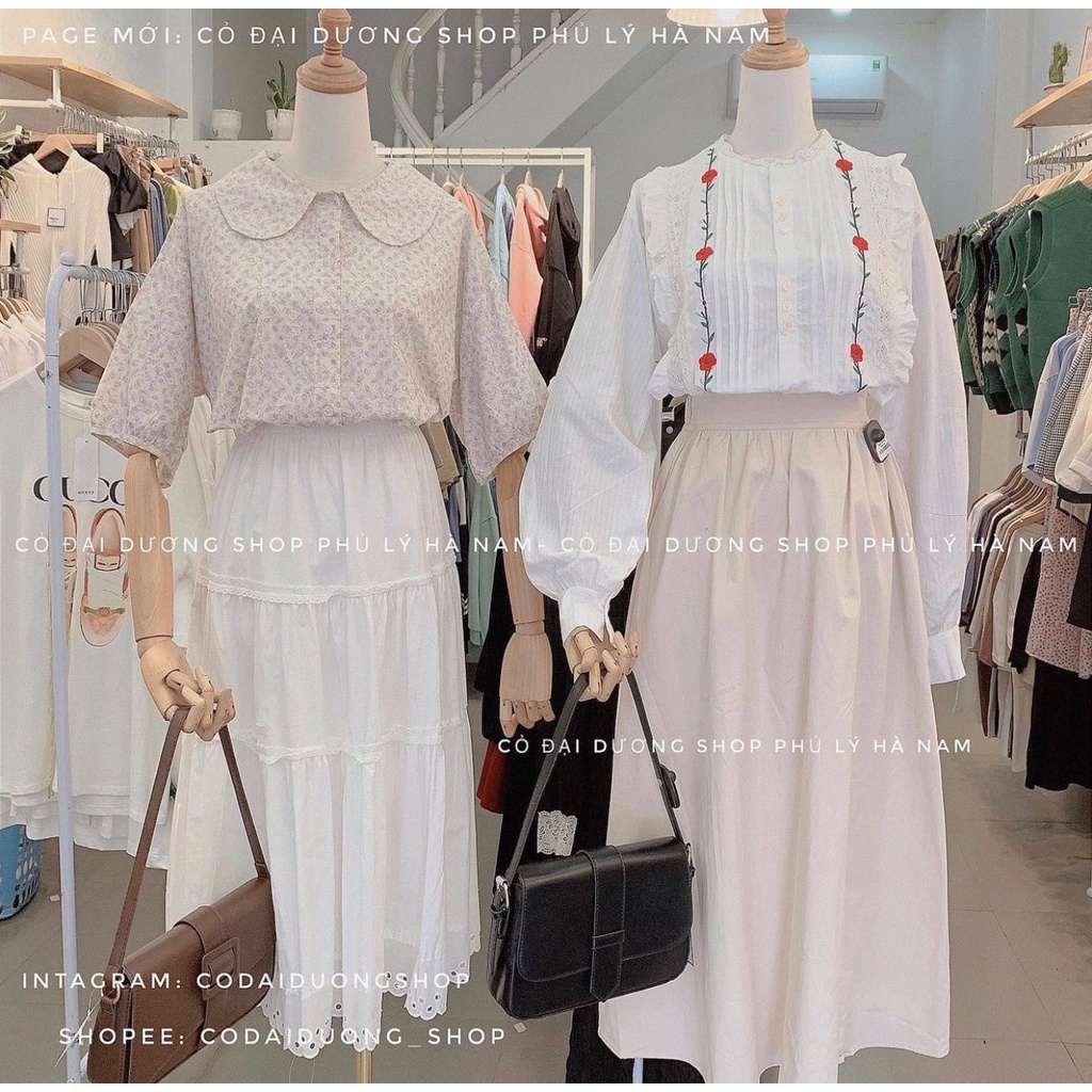 ÁO SƠMI THÊU HOA NỔI DÁNG CROPTOP HÀNG QUẢNG CHÂU CHẤT ĐẸP A1401N NHUNG NHỚ