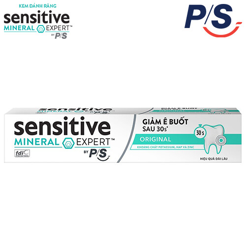 Bộ 3 Hộp Kem đánh răng P/S giảm ê buốt sau 30 giây Sensitive Mineral Expert Original với tác động từ khoáng 100g