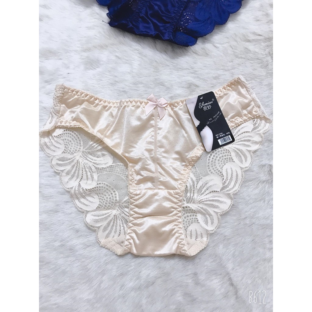 Quần Lót Nữ Lụa Phối Ren ❤️FREESHIP❤️ Hàng Cao Cấp Loại 1 Xuất Nhật