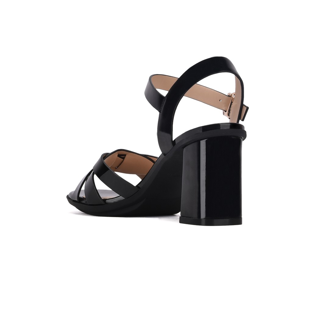 "TẶNG NGAY 30K khi theo dõi gian hàng "Giày Sandal nữ cao gót da bóng quai đan Đông Hải - S85L1(cao 7cm)