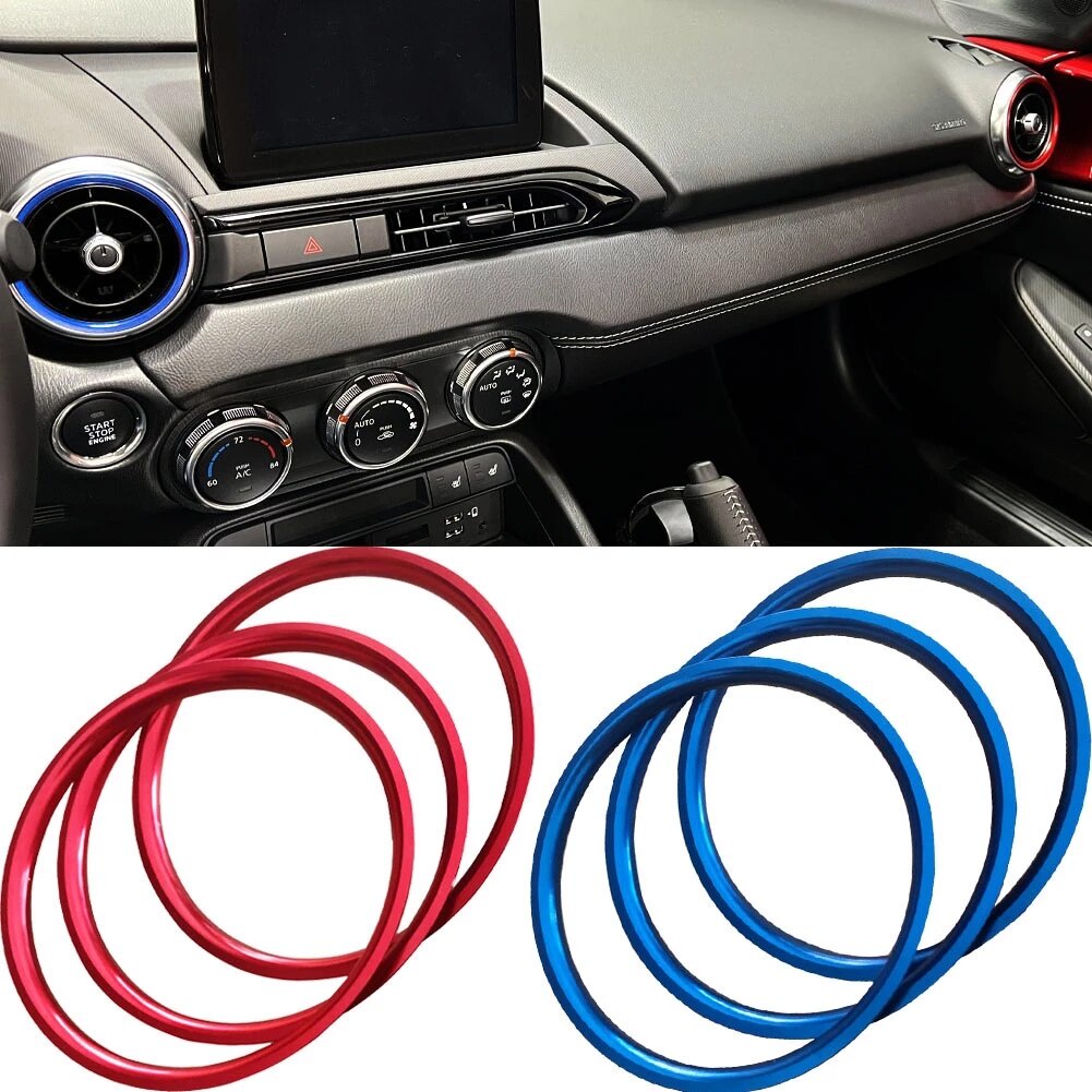 Điều Hòa AC Lỗ Thông Hơi Ổ Cắm Vòng Viền Cho Xe Mazda MX-5 MX5 Mazda 2 CX-3 CX3 RF ND