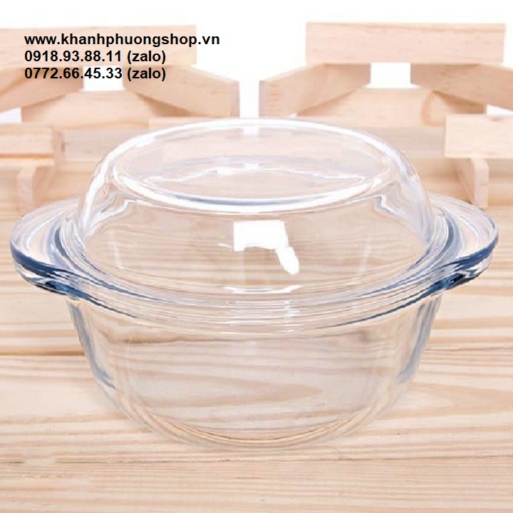 Thố thủy tinh có nắp thổ nhĩ kỳ - nồi thủy tinh có nắp