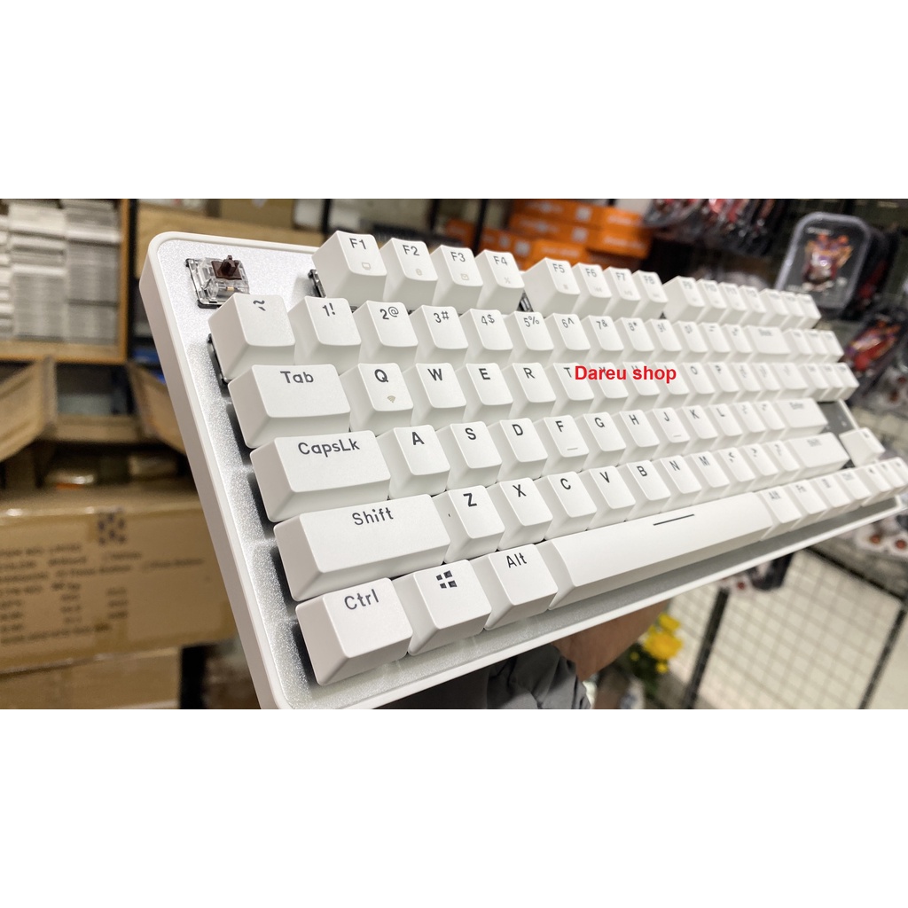 Bàn phím cơ không dây DAREU EK807G Trắng / Đen 87-KEY (Blue /Brown /Red Switch)