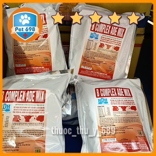 1kg Bcomplex ADE mix Cung cấp các vitamin nhóm B, nâng cao sức đề kháng, hỗ trợ tiêu hóa PET-698