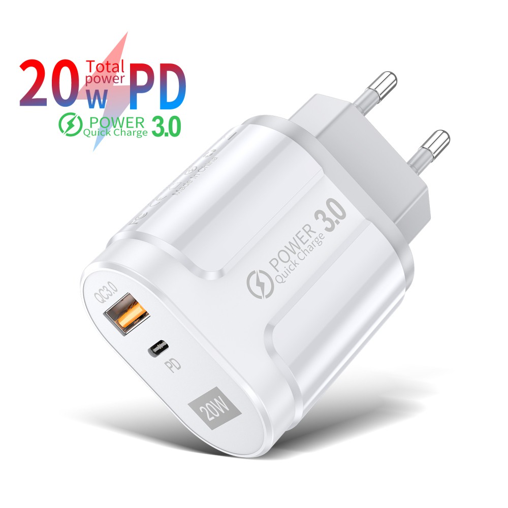 XIAOMI Bộ Sạc Nhanh Pd 20w Usb3.0 Eu Us 3a Cho Iphone 12 Samsung