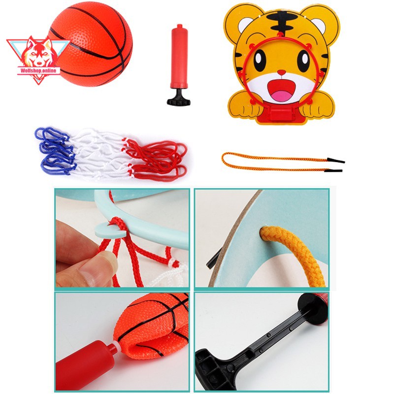 Đồ chơi bóng rổ treo tường mini phát triển chiều cao cho bé