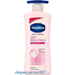 Sữa Dưỡng Thể 725Ml Vaseline Làm Trắng, Sáng Và Mịn Da Healthy Bright, vov567 100% Là Hàng Chính Hãng.