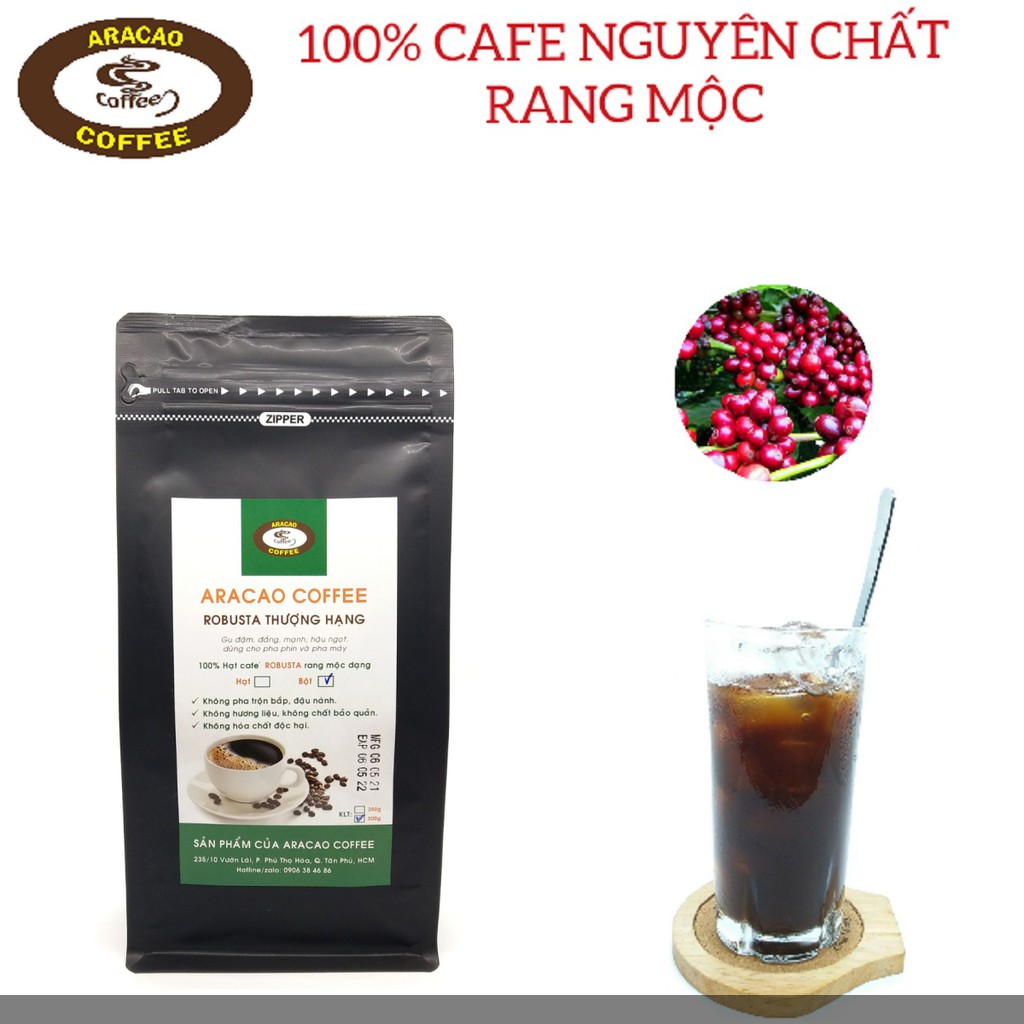 Cà phê rang xay nguyên chất, cafe rang mộc, ROBUSTA THƯỢNG HẠNG, pha phin và pha máy- ARACAO COFFEE | BigBuy360 - bigbuy360.vn