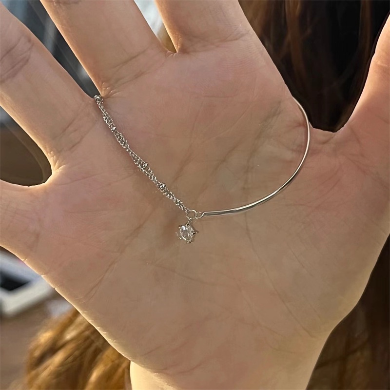 Vòng Tay Nửa Vòng Tay Dây Xích Hai Lớp Khâu Nhẹ Nhàng Đơn Giản Cá Tính Cao Cấp Dễ Phối Đồ Phong Cách Cá