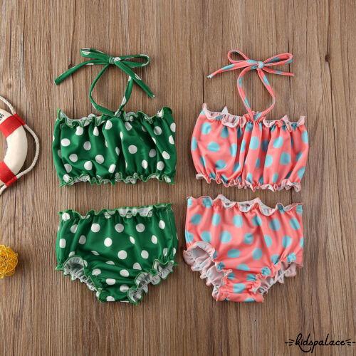 Bộ Đồ Bơi Bikini Chấm Bi Cho Bé Gái Từ 1-5 Tuổi