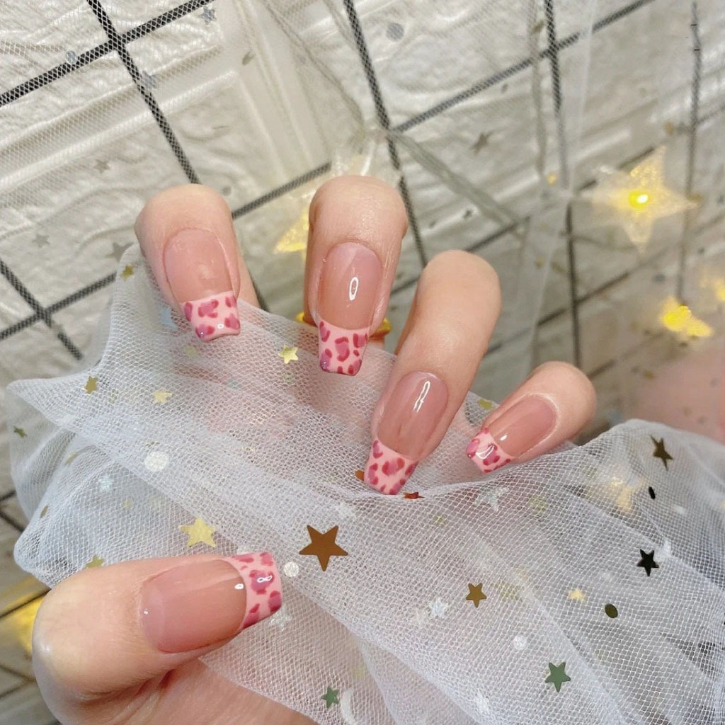 Set 24 móng tay giả 3D đẹp nữ tính chống nước trẻ trung AN