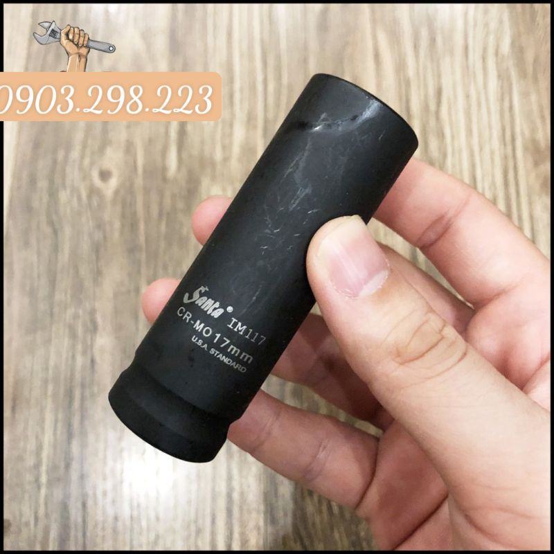 Khẩu dài 1/2 inch , tuýp mở siết bulong thép đen siêu cứng