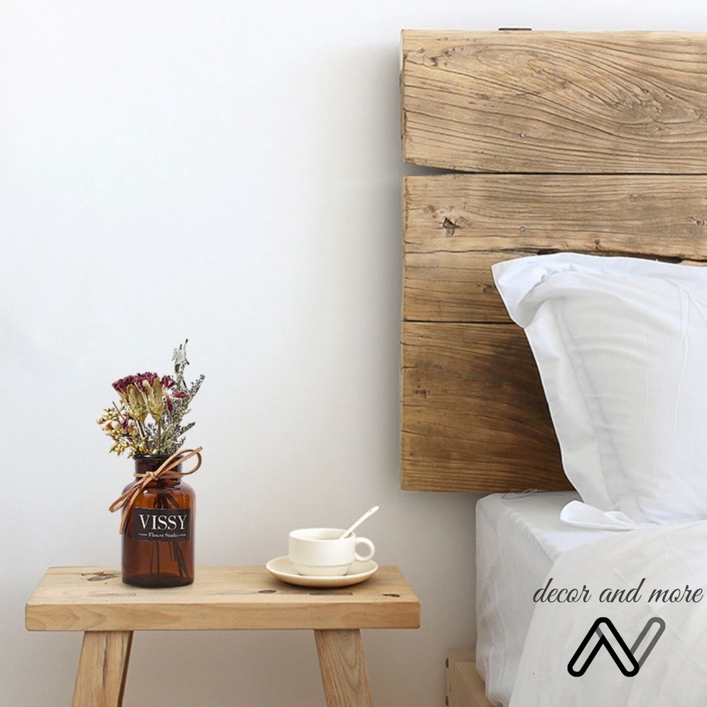 Lọ hoa thủy tinh AN DECOR phong cách Bắc Âu, tặng kèm sticker