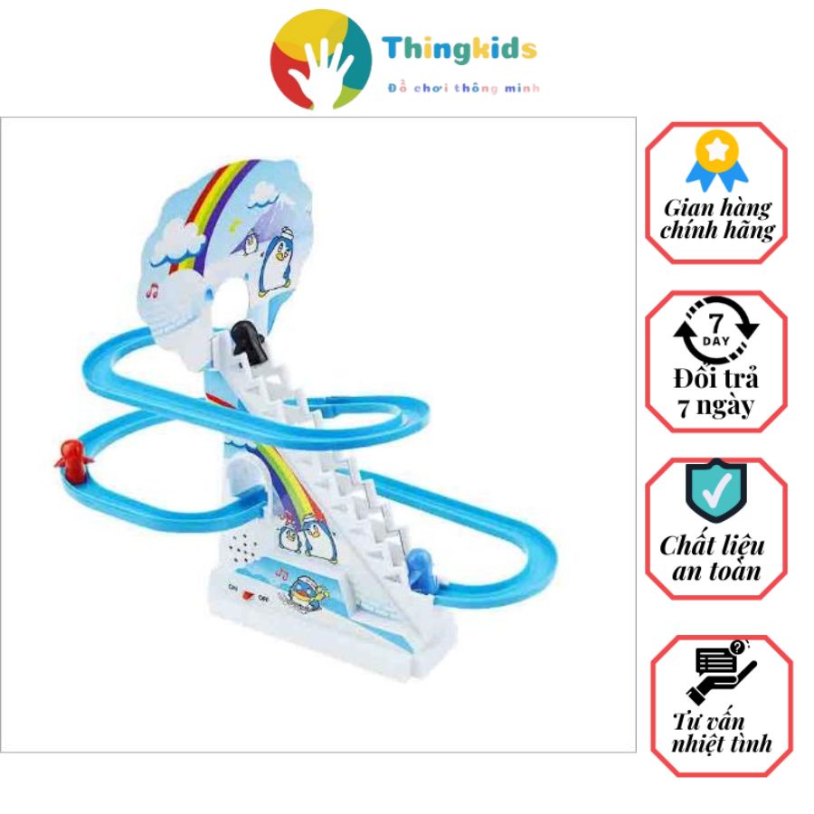 Đồ chơi đường đua poly ô tô leo dốc phát nhạc Thingkids