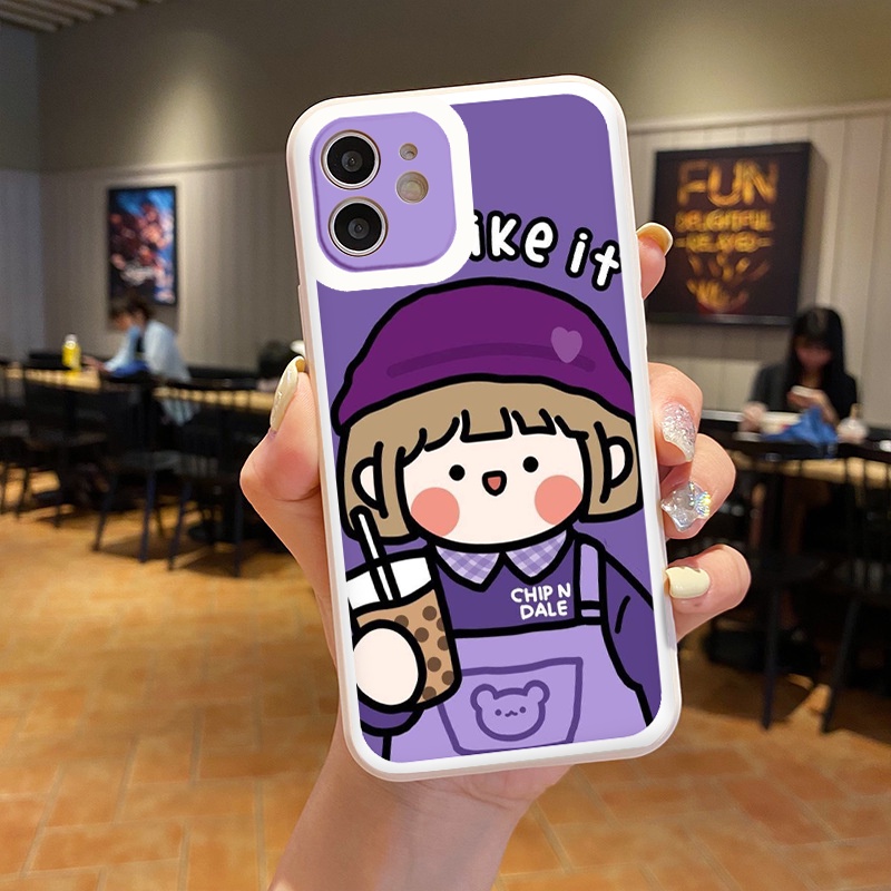 Ốp điện thoại iphone Baby tim tím ốp dẻo cạnh vuông ip 6splus/7/7plus/8/8plus/x/xr/xs/11/12/pro/max/plus/13promax tr156