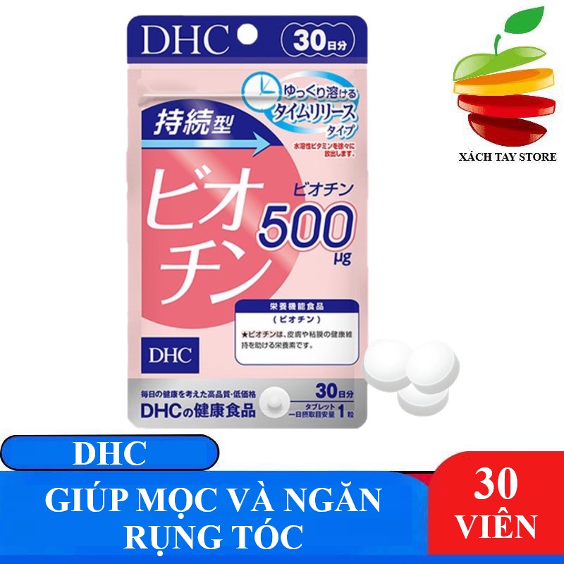 Viên Uống Kích Thích Mọc và Giảm Rụng Tóc DHC SUSTAINED RELEASE BIOTIN 30 Ngày