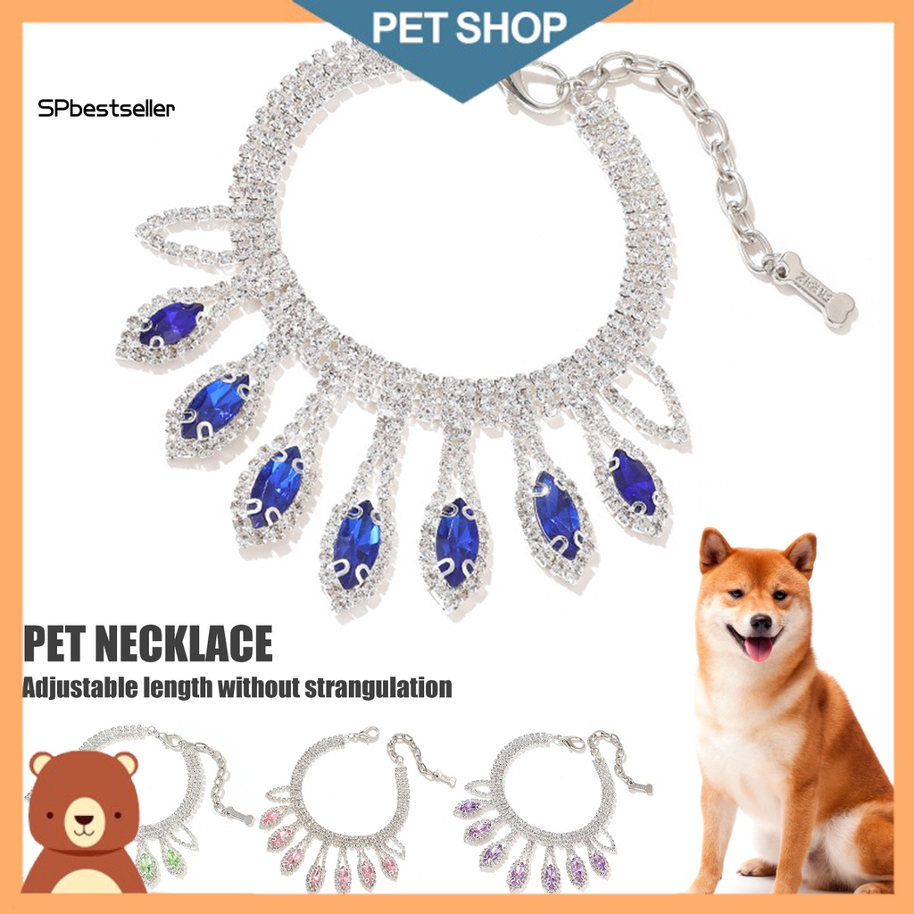 Vòng cổ Mặt Hình Thú Cưng Đính Đá Lấp Lánh
