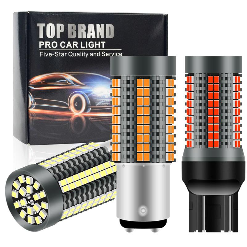 Set 2 Đèn Led Tín Hiệu Bay15d P21 / 5w 1157 126SMD 2016 1156 BA15S P21W T20 7443 Cho Xe Ô Tô