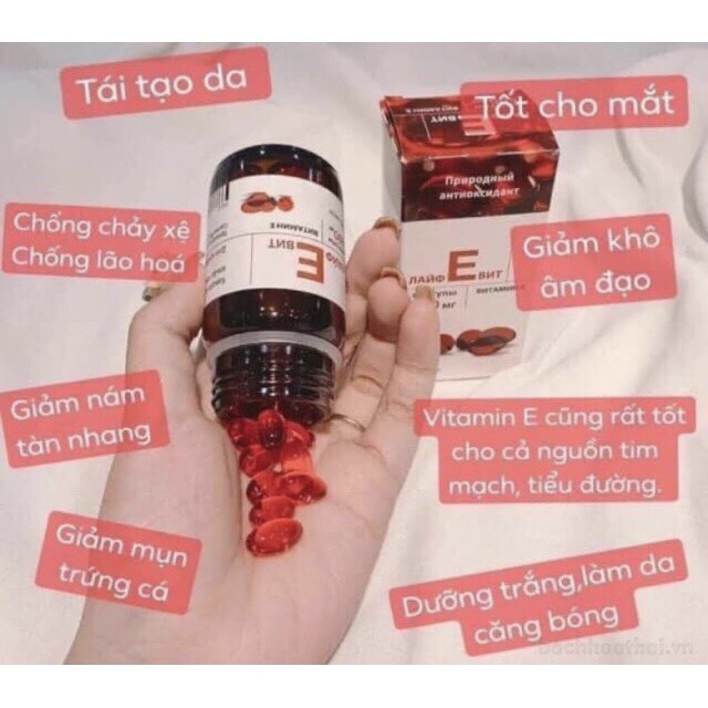 Vitamin E đỏ Nga 270mg hộp 30 viên | BigBuy360 - bigbuy360.vn
