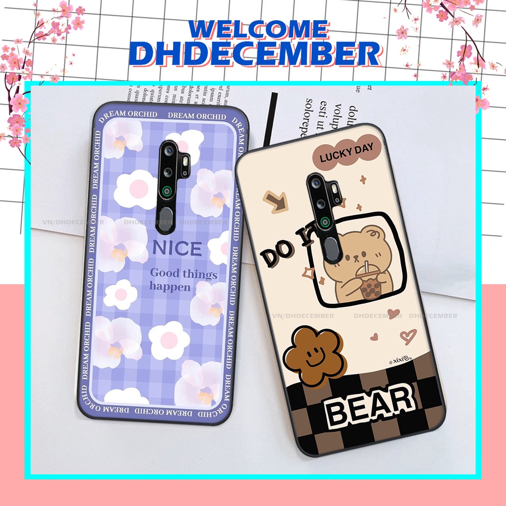 Ốp lưng Oppo A5 2020 / A9 2020 in hình gấu K@ws, gấu nâu, dor@emon RẺ- ĐẸP- BỀN