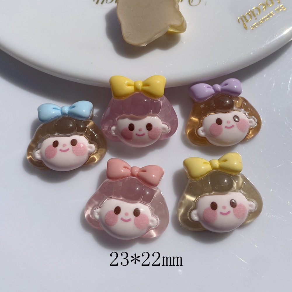 Set 10 Nơ Nhựa Dễ Thương Dùng Để Trang Trí Ốp Điện Thoại/ Dây Buộc Tóc DIY