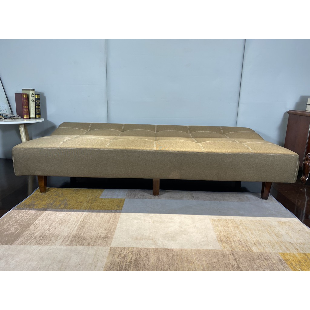 SOFA BED MÀU NÂU SỮA. DÀI 170cm, RỘNG 86 CM