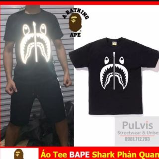 [shop yêu thích] ÁO THUN BAPE CÁ MẬP PHẢN QUANG SIÊU RẺ (UNISEX)