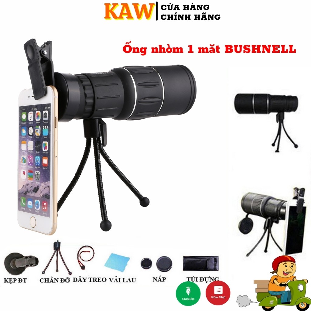 Ống Nhòm Bushnell 1 Mắt Cao Cấp, Quay Phim Chụp Ảnh Chất Lượng Quang Học Tốt Lấy Nét Nhanh