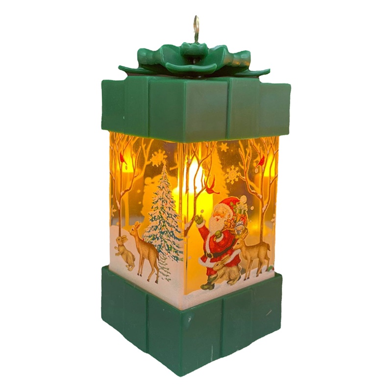 Li Đèn Lồng LED Sáp In Họa Tiết Phong Cách Châu Âu 4 Màu Sắc Dùng Pin Po