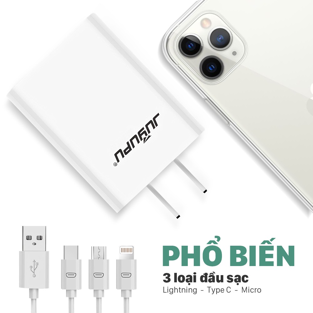 Củ sạc FENGZHI A8 2.1A bộ sạc kèm cáp sạc chính hãng cho iPhone Samsung OPPO VIVO HUAWEI XIAOMI dây sạc