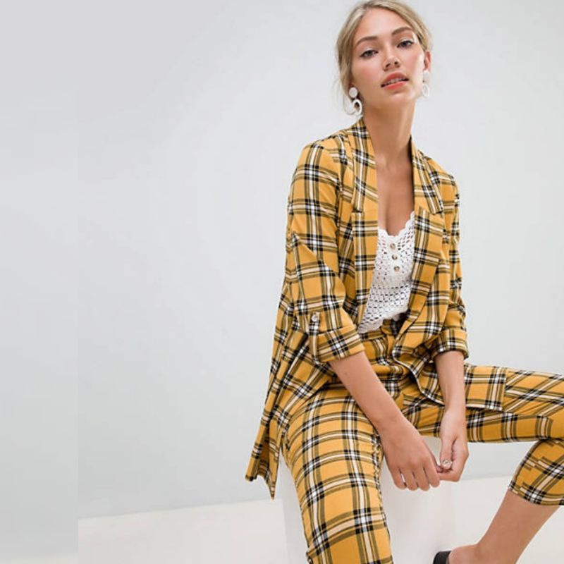 {7 màu} Áo blazer kẻ sọc tay rút Stra.divariu.s xuất dư