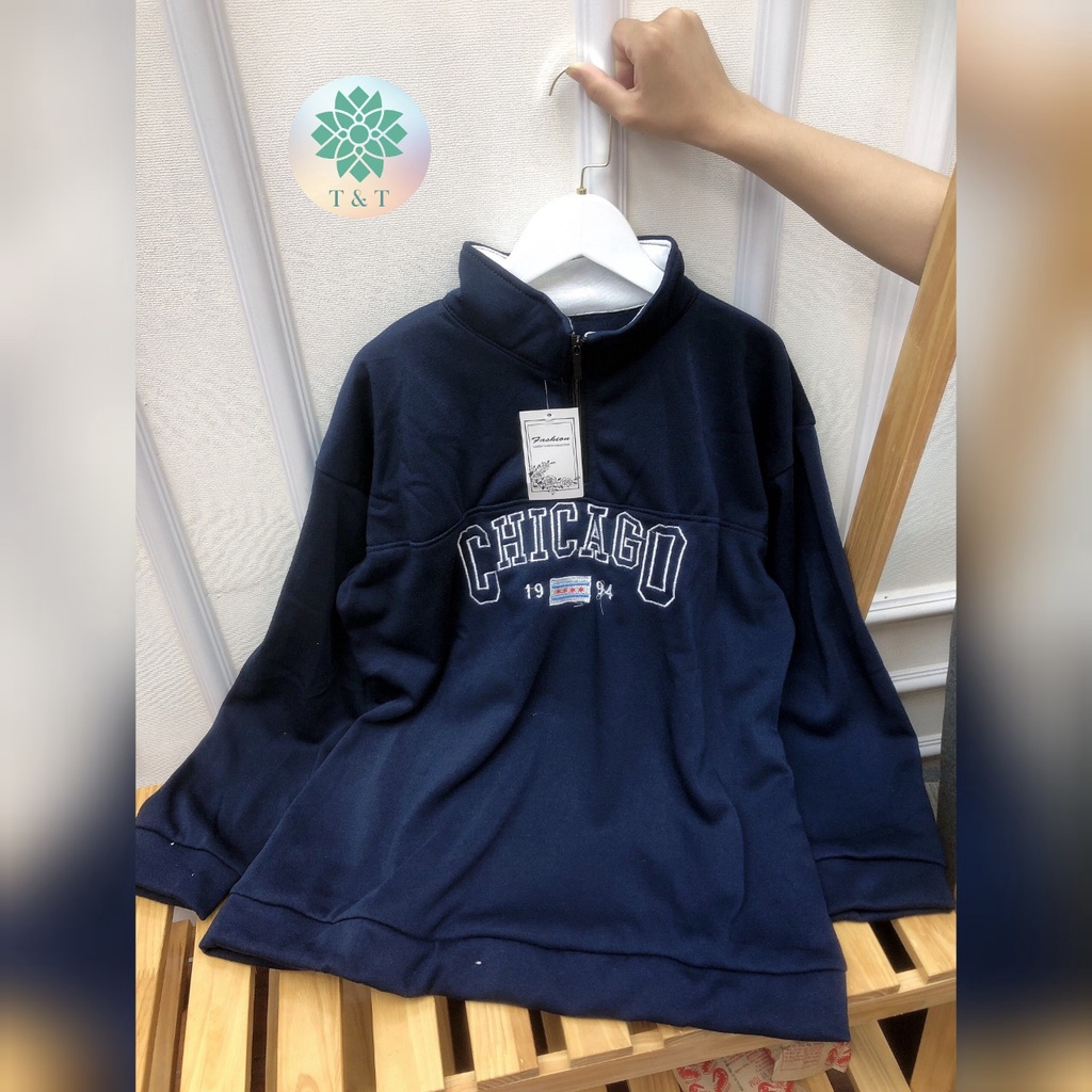 Áo sweater thêu chữ khóa cổ cá tính | BigBuy360 - bigbuy360.vn