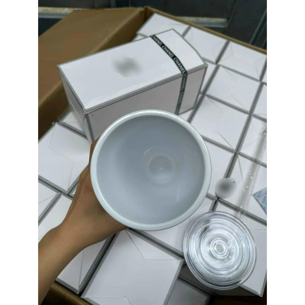 LY NƯỚC ĐEN TRẮNG BẢN Bling lấp lánh Tặng Kèm Ống Hút Siêu Đẹp
