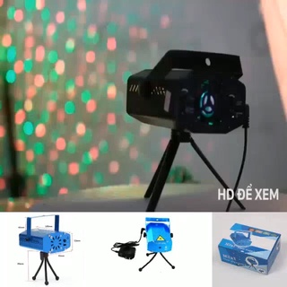 Đèn chiếu Laser Stage Light mini chiếu sao quẩy bar karaoke