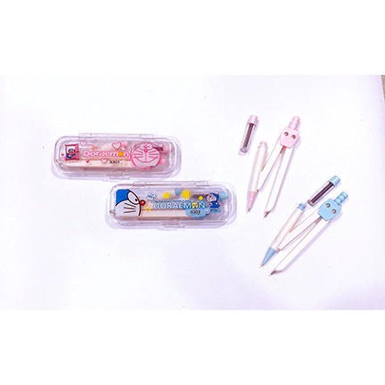 Bộ compa chì kim siêu dễ thương kèm ngòi chì bấm compa cute