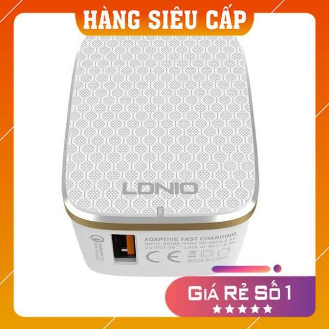 [Hàng xịn] Bộ Sạc nhanh LDNIO A1204Q Auto-ID Adaptive Fast Charging Qualcomm QC 3.0 - hàng chính hãng