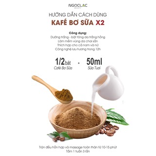 BỘT TẮM TRẮNG CAFE BƠ SỮA X2