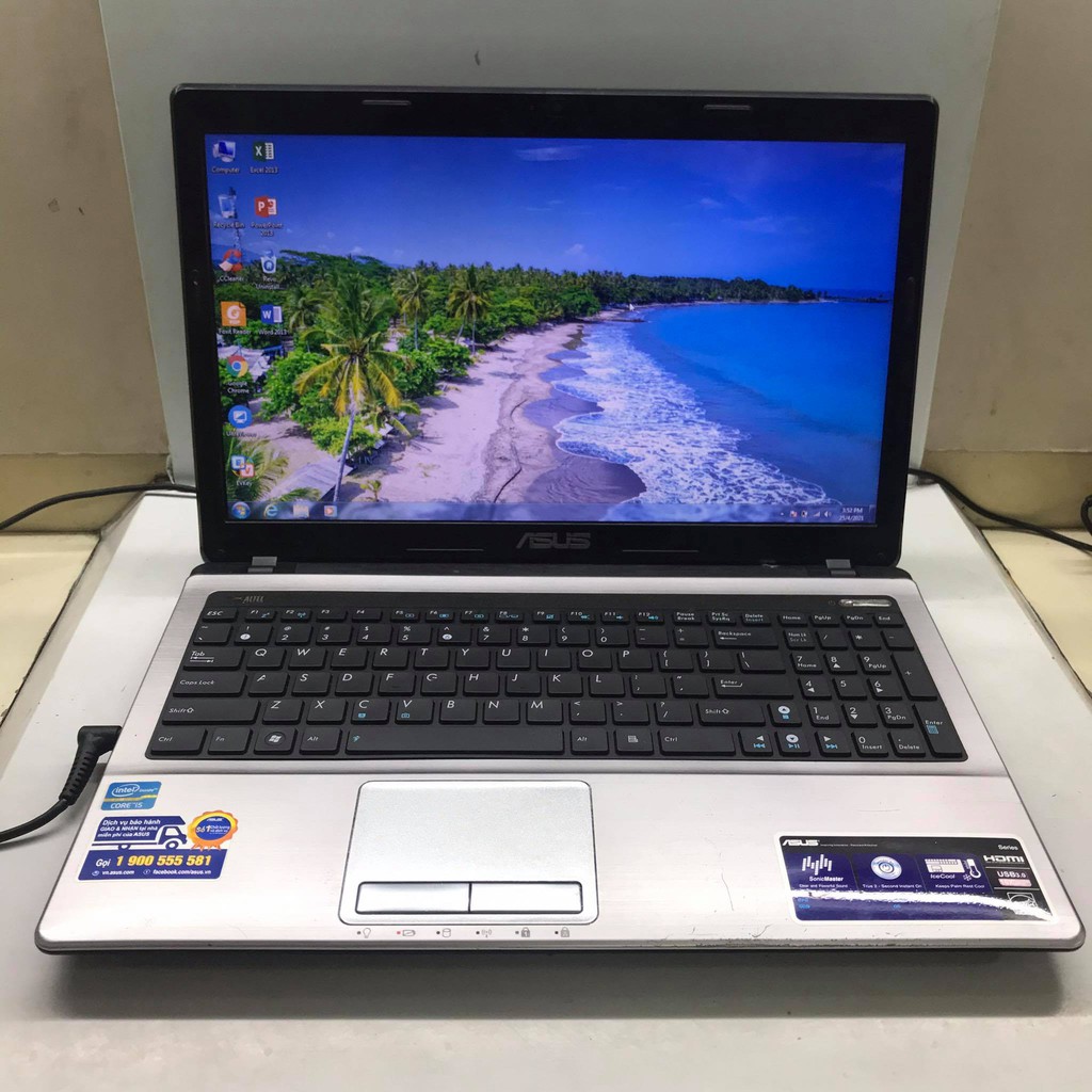 Máy laptop Asus K53E Intel Core i5-2520M 2.5GHz, 4gb ram, 500gb hdd, Vga Intel hd Graphics 3000, 15.6 inch, Đẹp rẻ