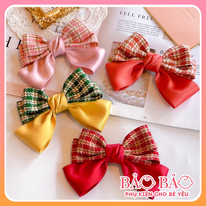 Kẹp tóc cao cấp handmade phong cách Hàn Quốc cho bé gái