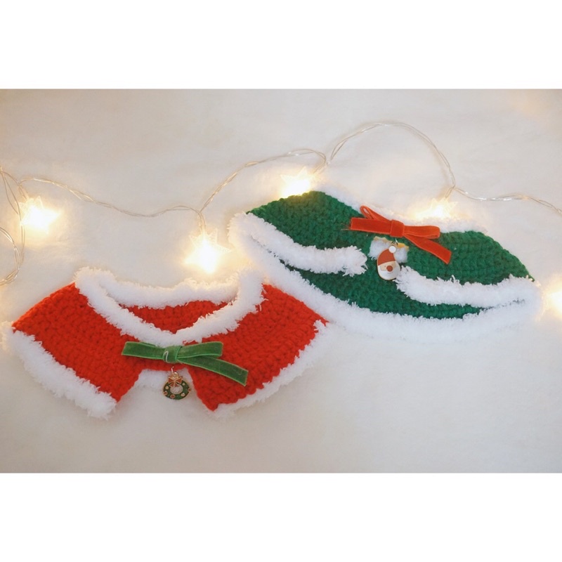 Set Yếm + mũ len Noel cho chó mèo
