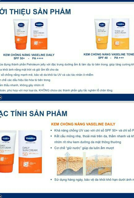 Kem chống nắng hằng ngày Vaseline SPF 50++