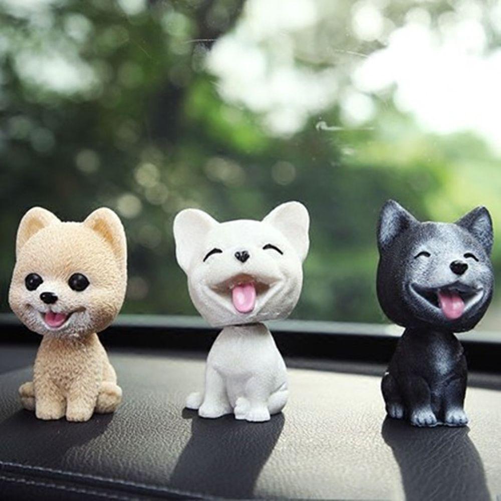 1 Chú Chó Lắc Đầu Bằng Nhựa Resin Trang Trí Xe Hơi