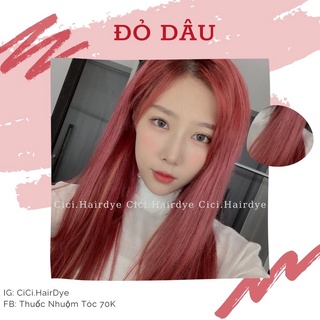 Thuốc nhuộm màu ĐỎ DÂU ( tặng trợ dưỡng + găng tay)