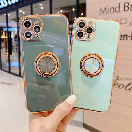 Ốp lưng điện thoại di động iPhone 12 Pro Max 11 Pro Max X XR XS Max 6 6s 7 8 Plus se sẻ vỏ bảo vệ thời trang 2020 kẹo màu vỏ bảo vệ điện thoại di động có chân đế từ tính