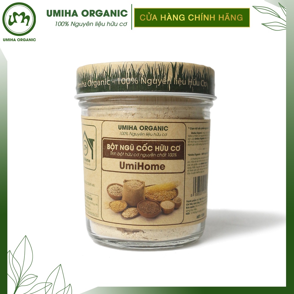 Bột đắp mặt nạ Ngũ Cốc nguyên chất UMIHOME 135G dùng dưỡng da trắng mịn, mờ thâm mụn, ngăn ngừa nếp nhăn
