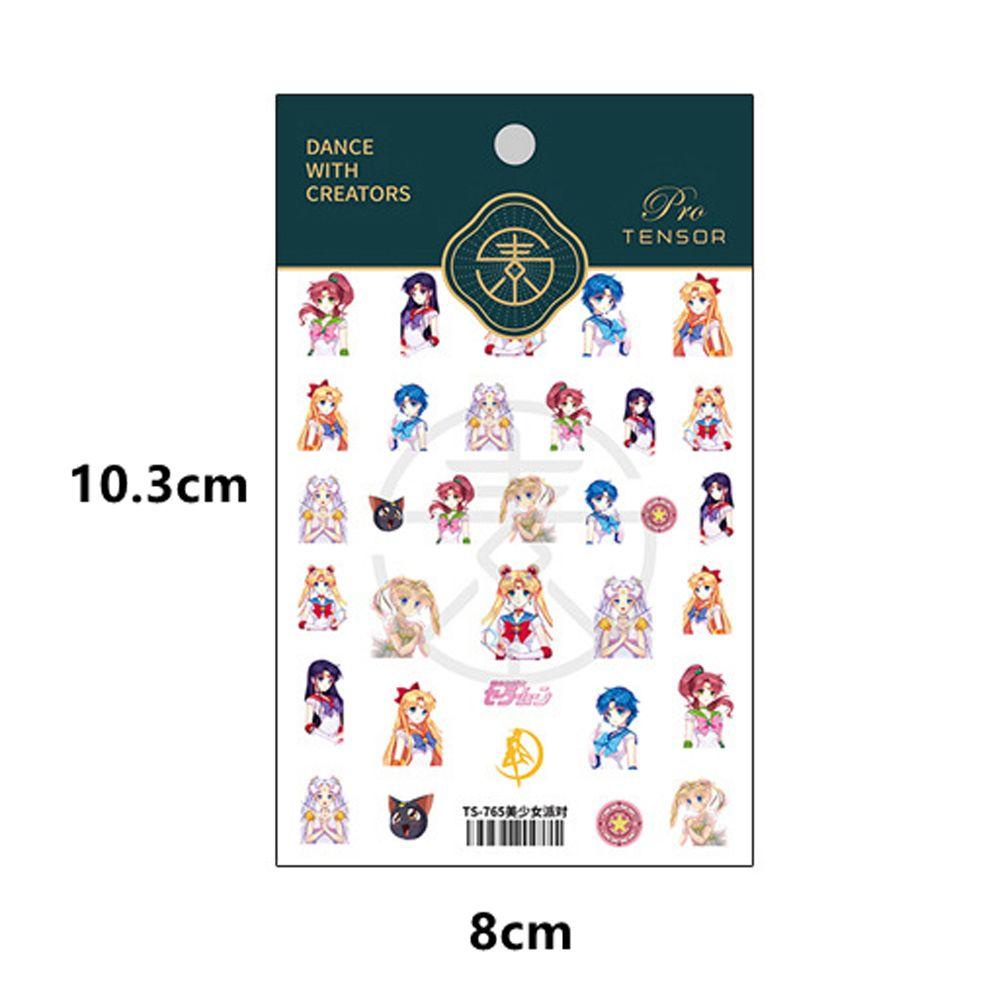 OCEANMAP Miếng Dán Trang Trí Móng Tay Tự Dính Họa Tiết Hoạt Hình Dễ Thương