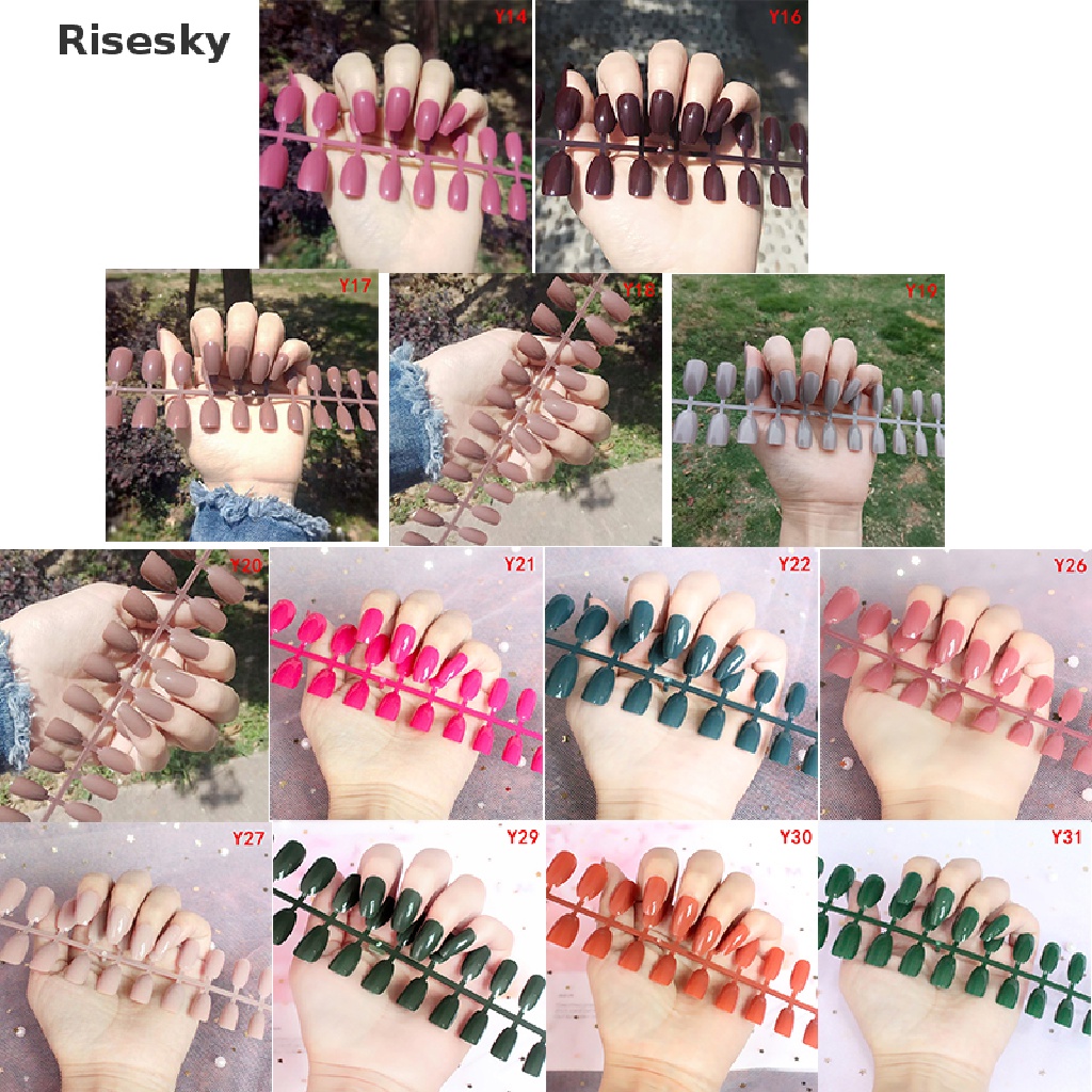 Bộ 24 Móng Tay Giả Bằng Acrylic Thời Trang