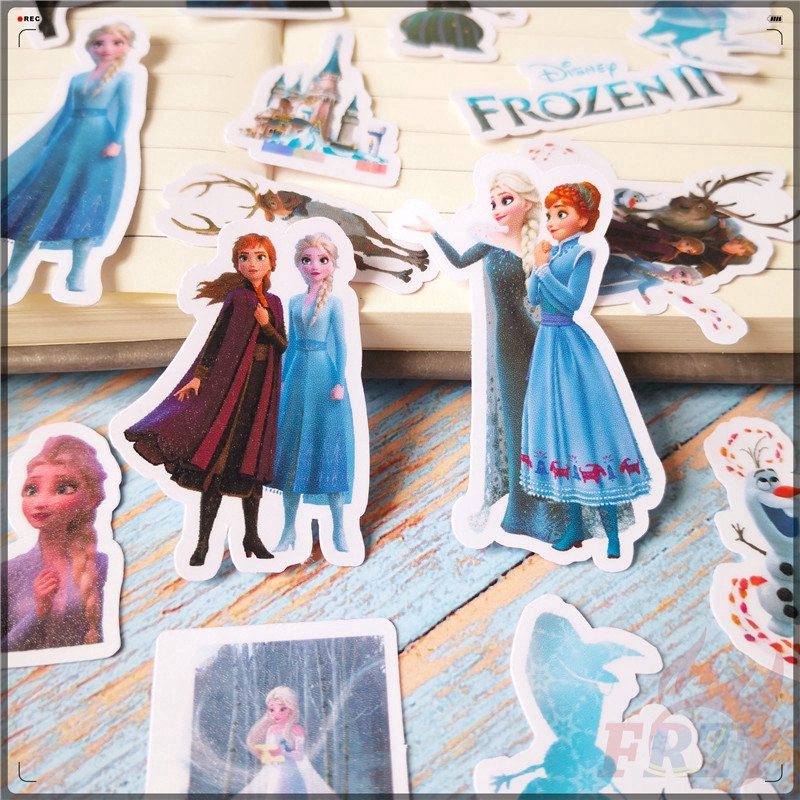 Set 40 Miếng Dán Hoạt Hình Frozen Ii Q-2 Trang Trí Sổ Tay