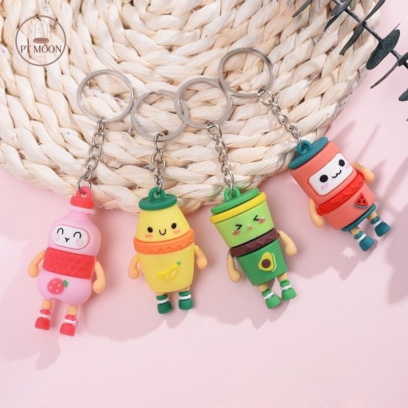 Móc Khóa Cute, Móc Khóa Dễ Thương Hình Quả Chuối, Dâu, Dưa Hấu, Bơ treo vào chìa khóa xe, balo - Móc Khóa - PT Moon
